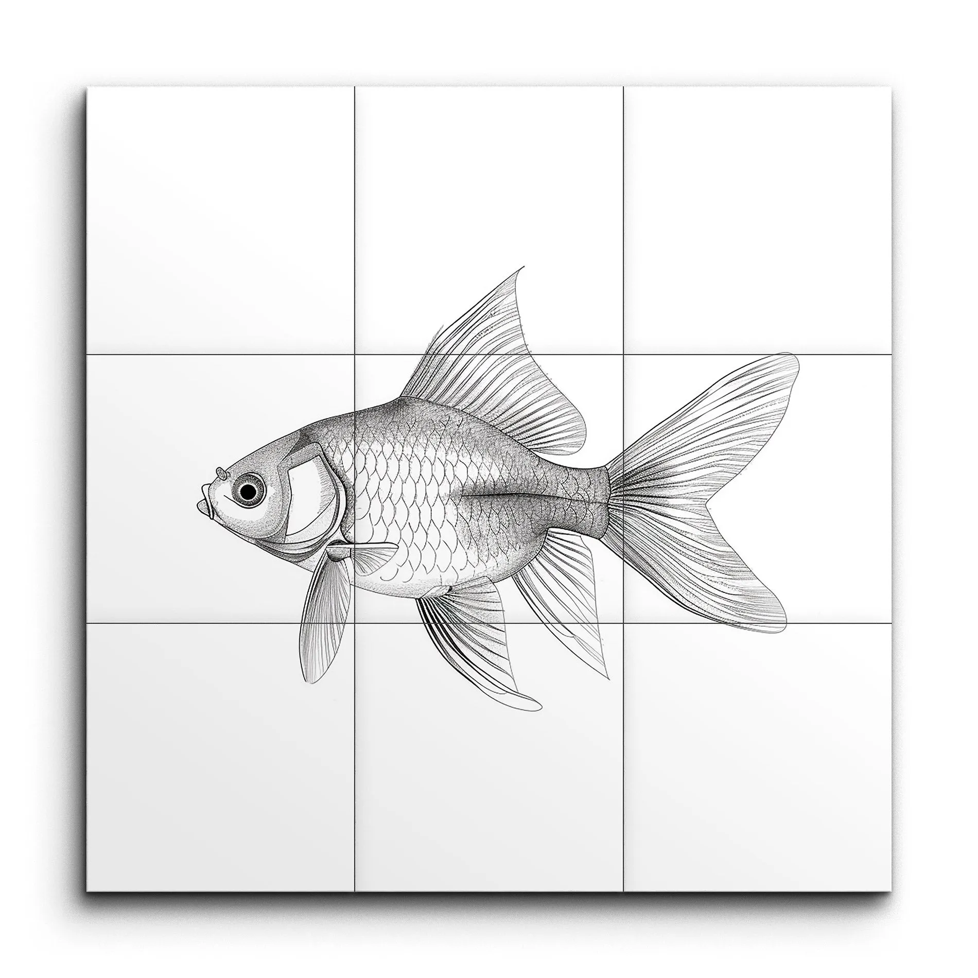 Elegance of Nature: Detailed Fish Illustration