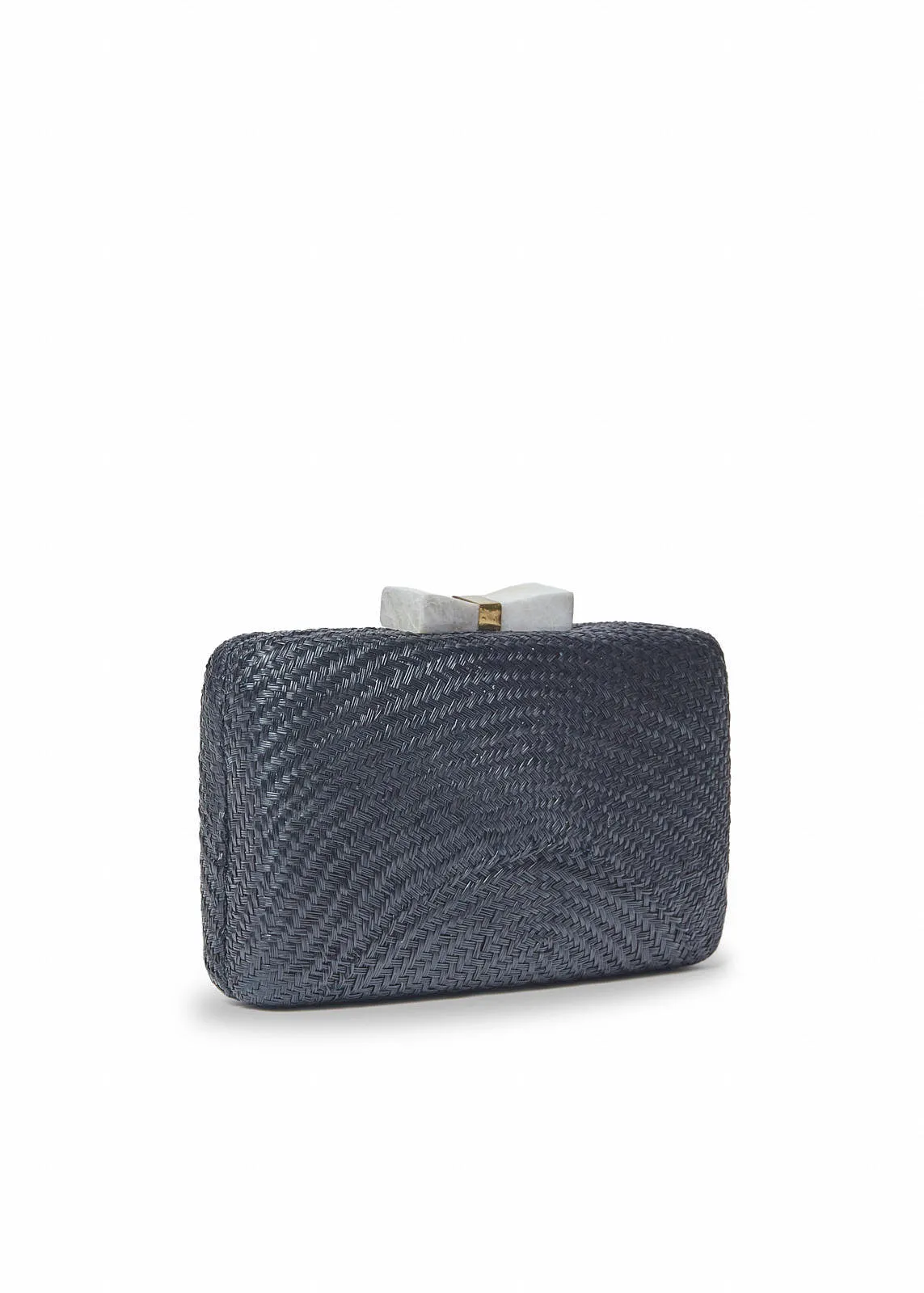 Eloise Bow Straw Clutch Bag