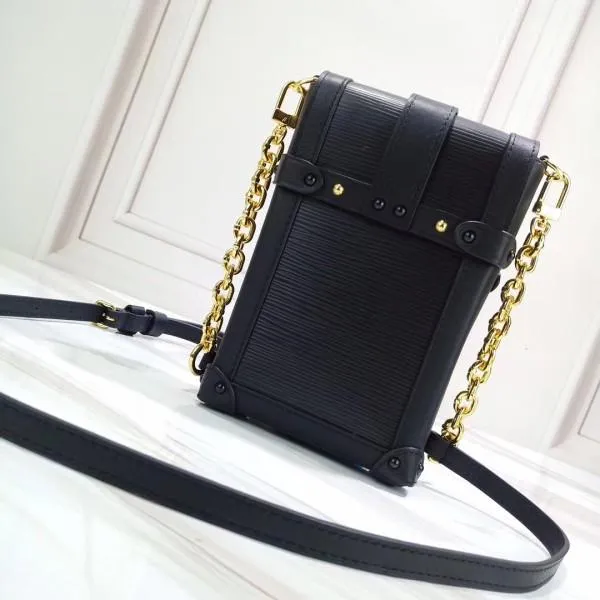 Epi Leather Trunks Phone Holder Mini Chain Wallet Bag M63913 Black 2019