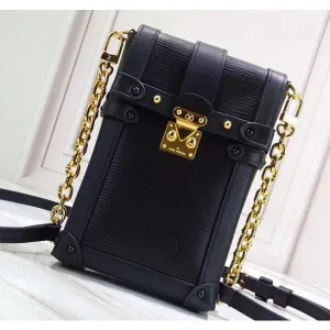 Epi Leather Trunks Phone Holder Mini Chain Wallet Bag M63913 Black 2019