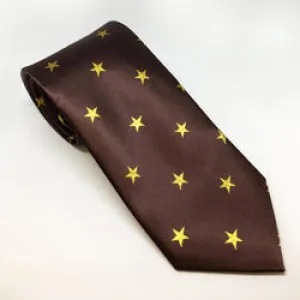 Equetech Show tie ' Brown with gold stars