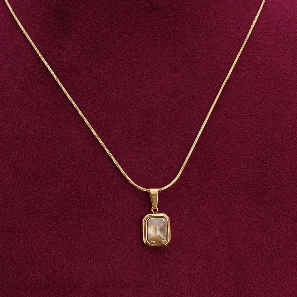 Everyday Exquisite Yellow Stone Gold Necklace
