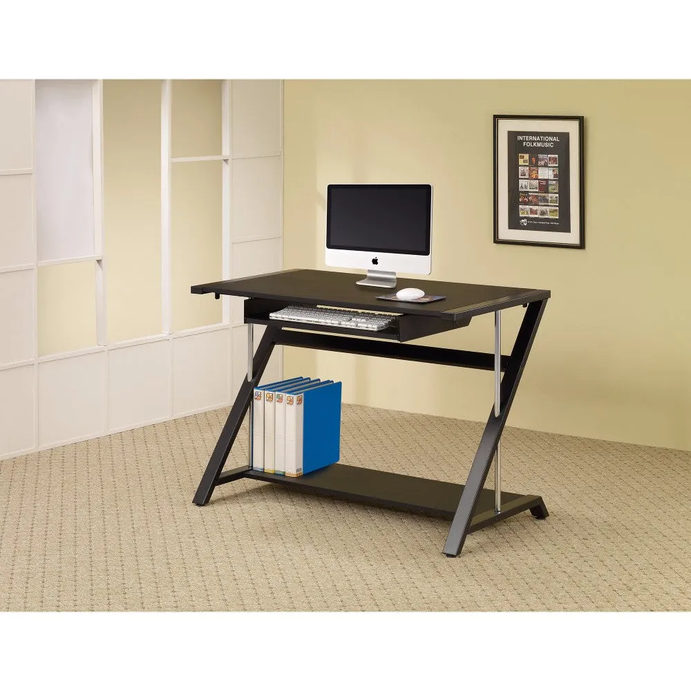 Exquisite Contemporary Computer Desk, Black  By Benzara