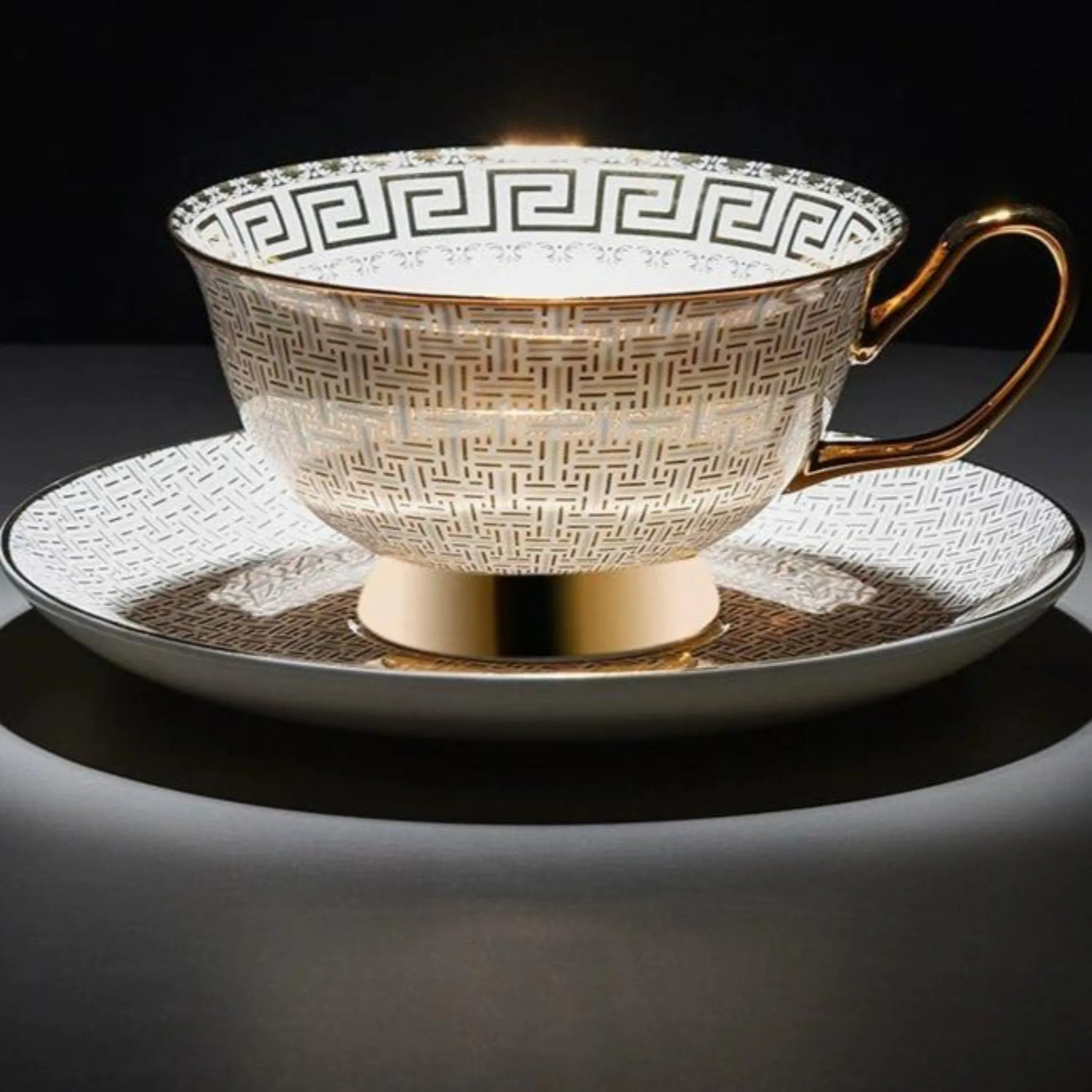Exquisite European Bone China Coffee and Tea Cup Gift Set
