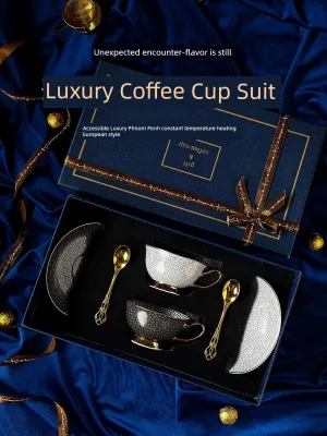 Exquisite European Bone China Coffee and Tea Cup Gift Set