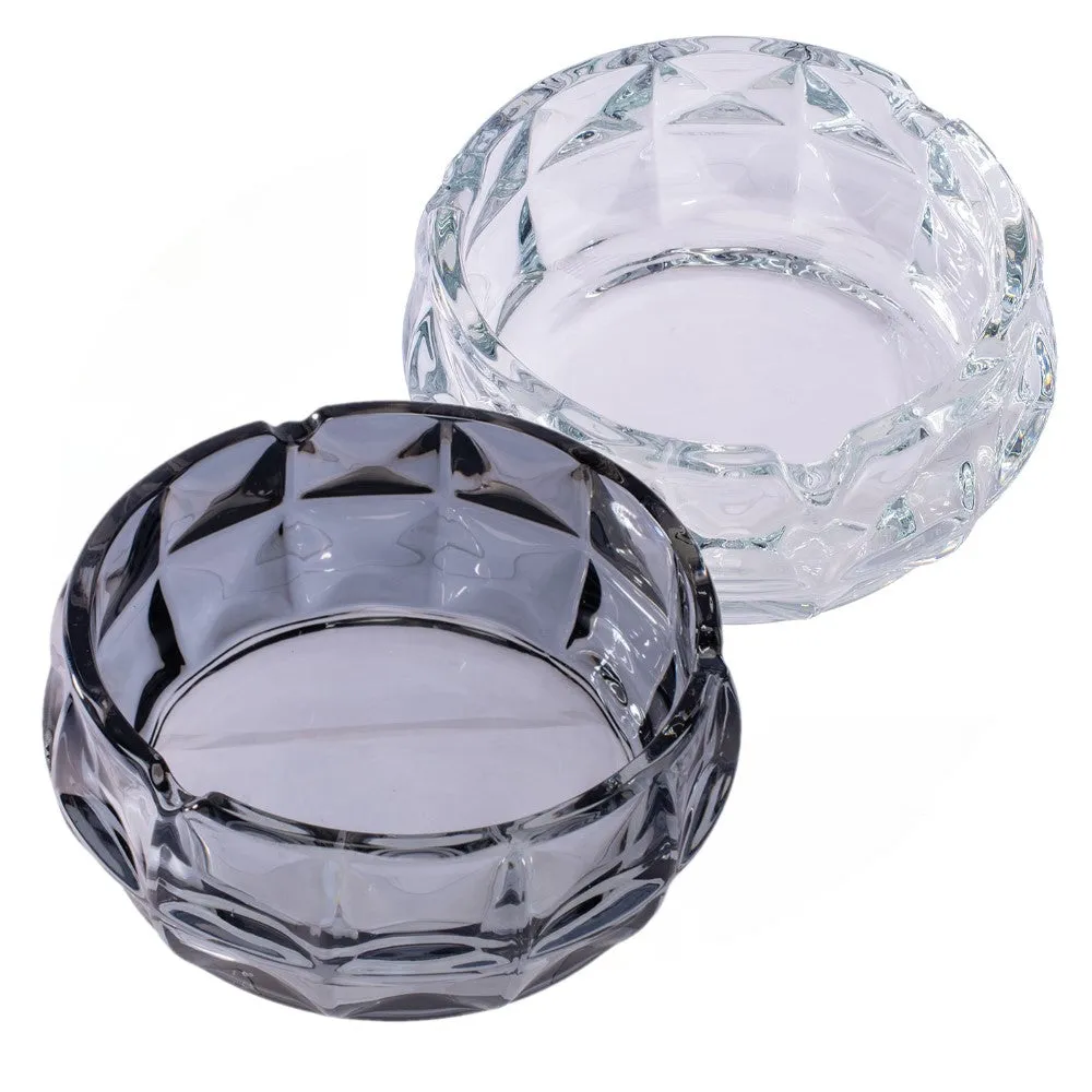 Exquisite Faceted Glass Ashtray