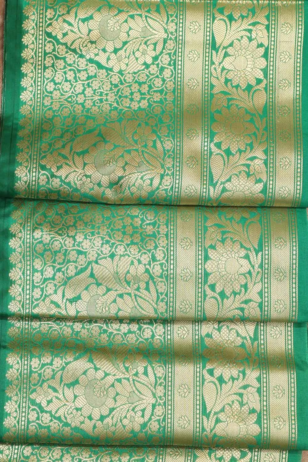 Exquisite Green Banarasi Silk Lace ( 1 Mtr )