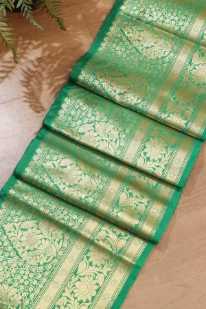 Exquisite Green Banarasi Silk Lace ( 1 Mtr )