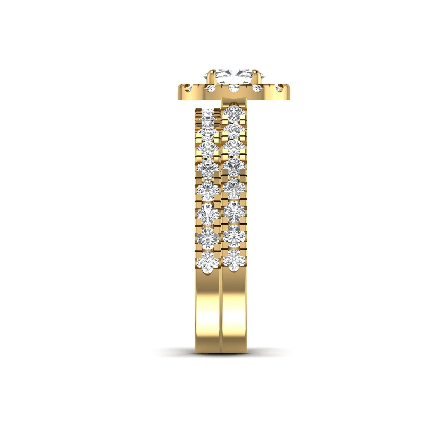 Exquisite Oval Lab Diamond Wedding Ring