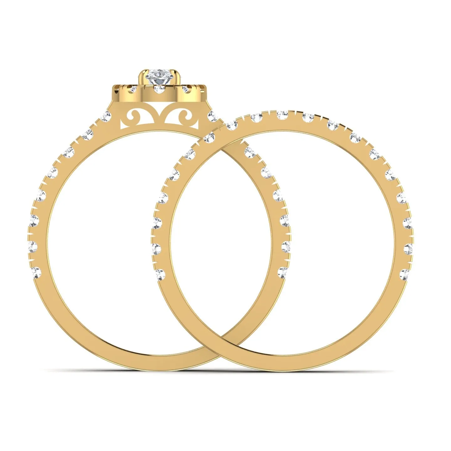 Exquisite Oval Lab Diamond Wedding Ring