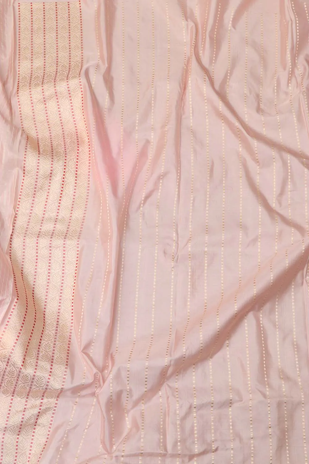 Exquisite Pink Banarasi Handloom Pure Katan Silk Saree