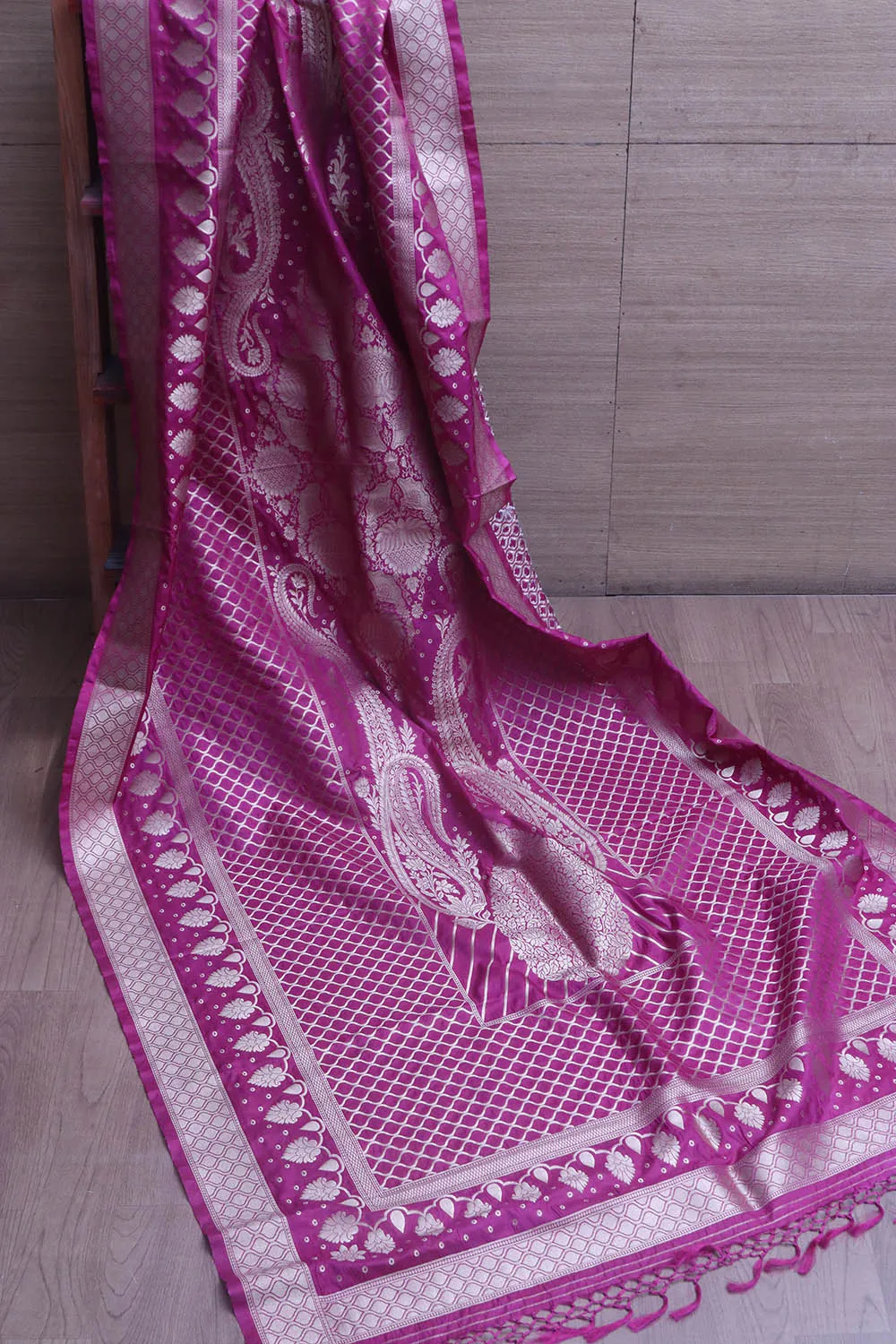 Exquisite Purple Banarasi Silk Dupatta