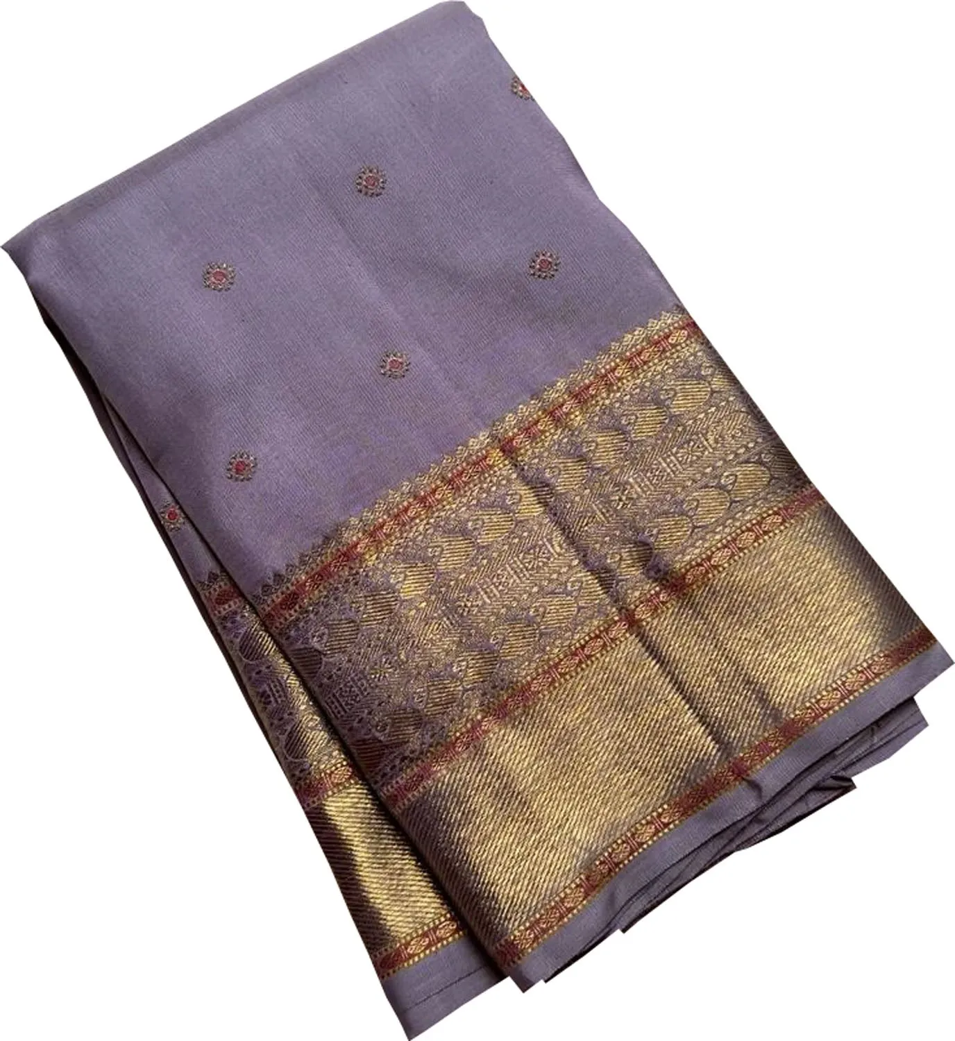Exquisite Purple Handloom Kanjeevaram Pure Silk Saree