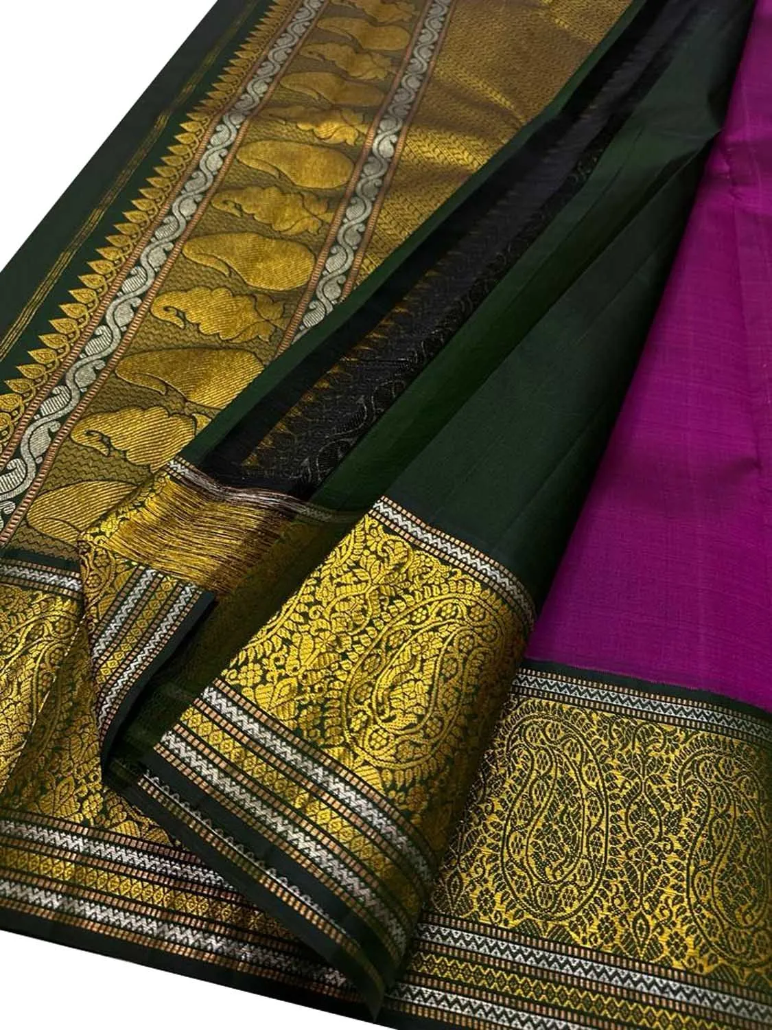 Exquisite Purple Kanjeevaram Pure Silk Saree