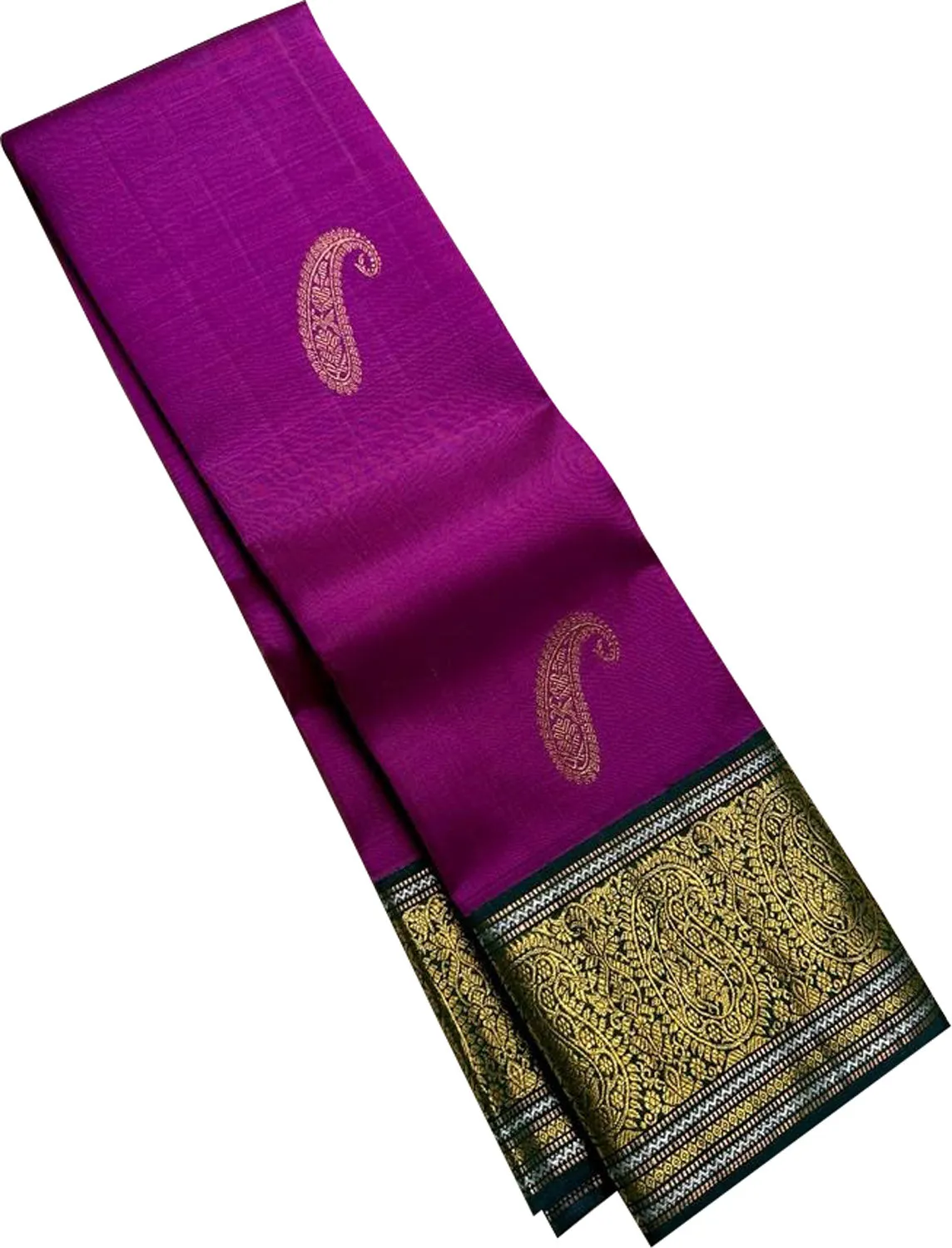 Exquisite Purple Kanjeevaram Pure Silk Saree