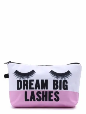 Eyelash Print Makeup Bag