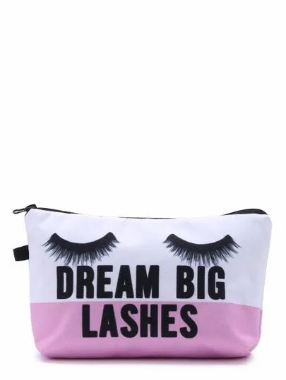 Eyelash Print Makeup Bag