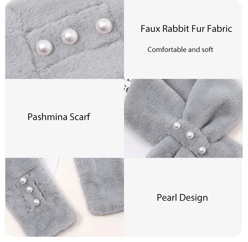 Faux Rabbit Fur Winter Warm Neckerchief