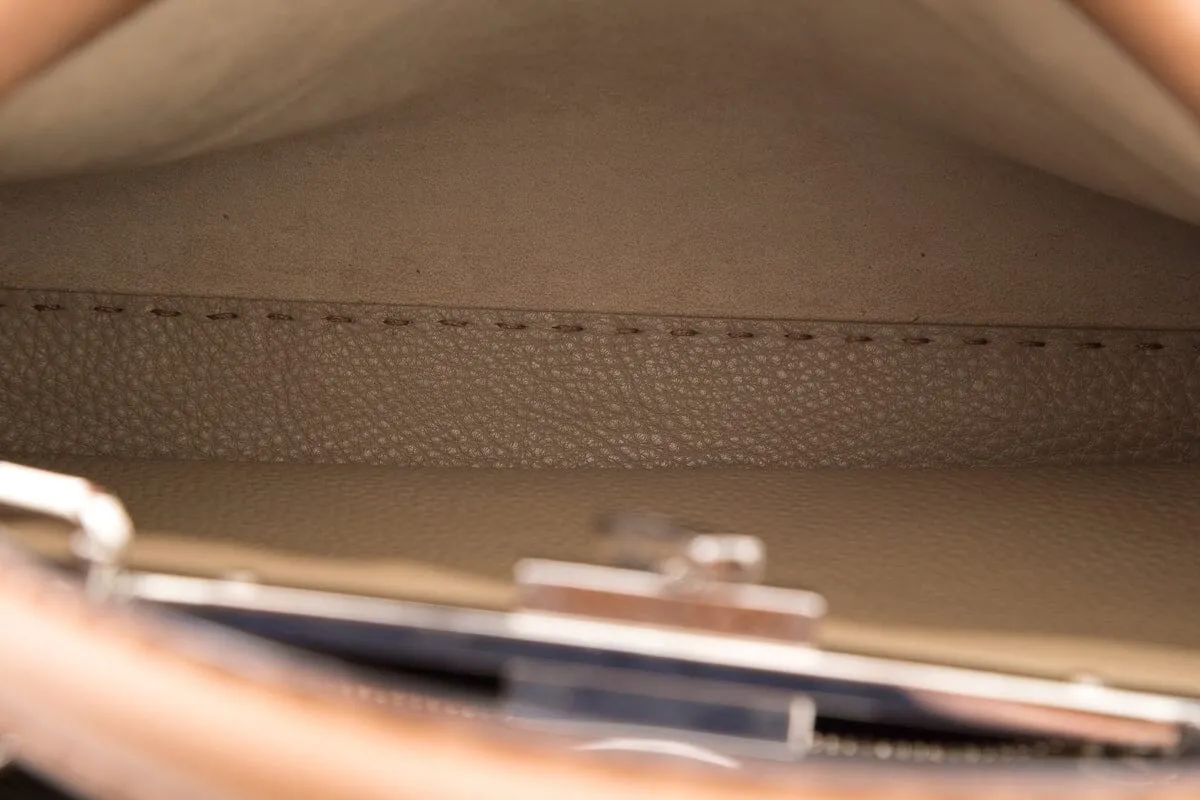 Fendi Brown Leather Medium Peak-A-Boo Handbag
