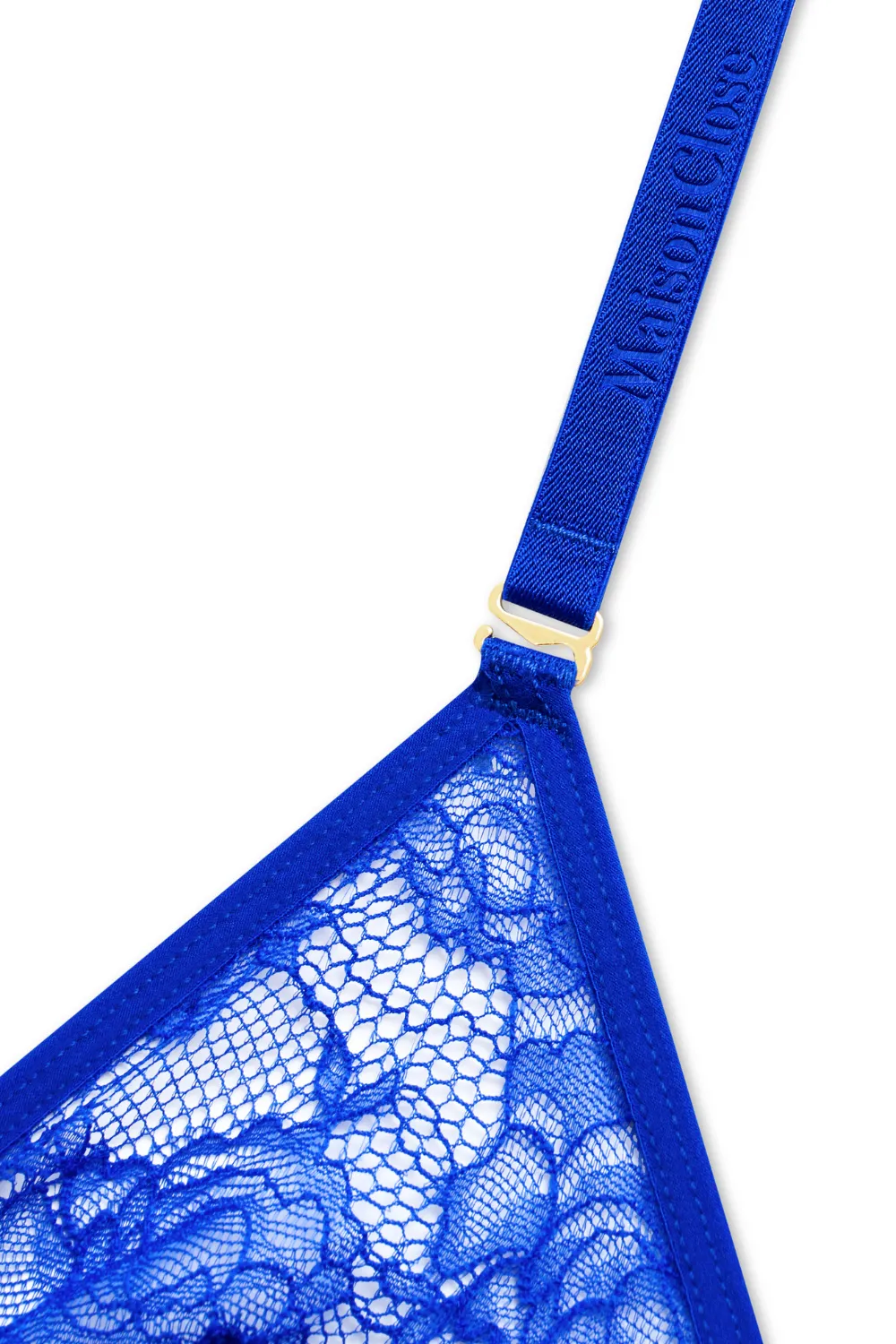 Flashback Lace Triangle Bra Blue