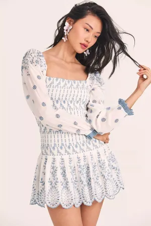 Flirty Vacay Graceful Eyelet Mini Dress