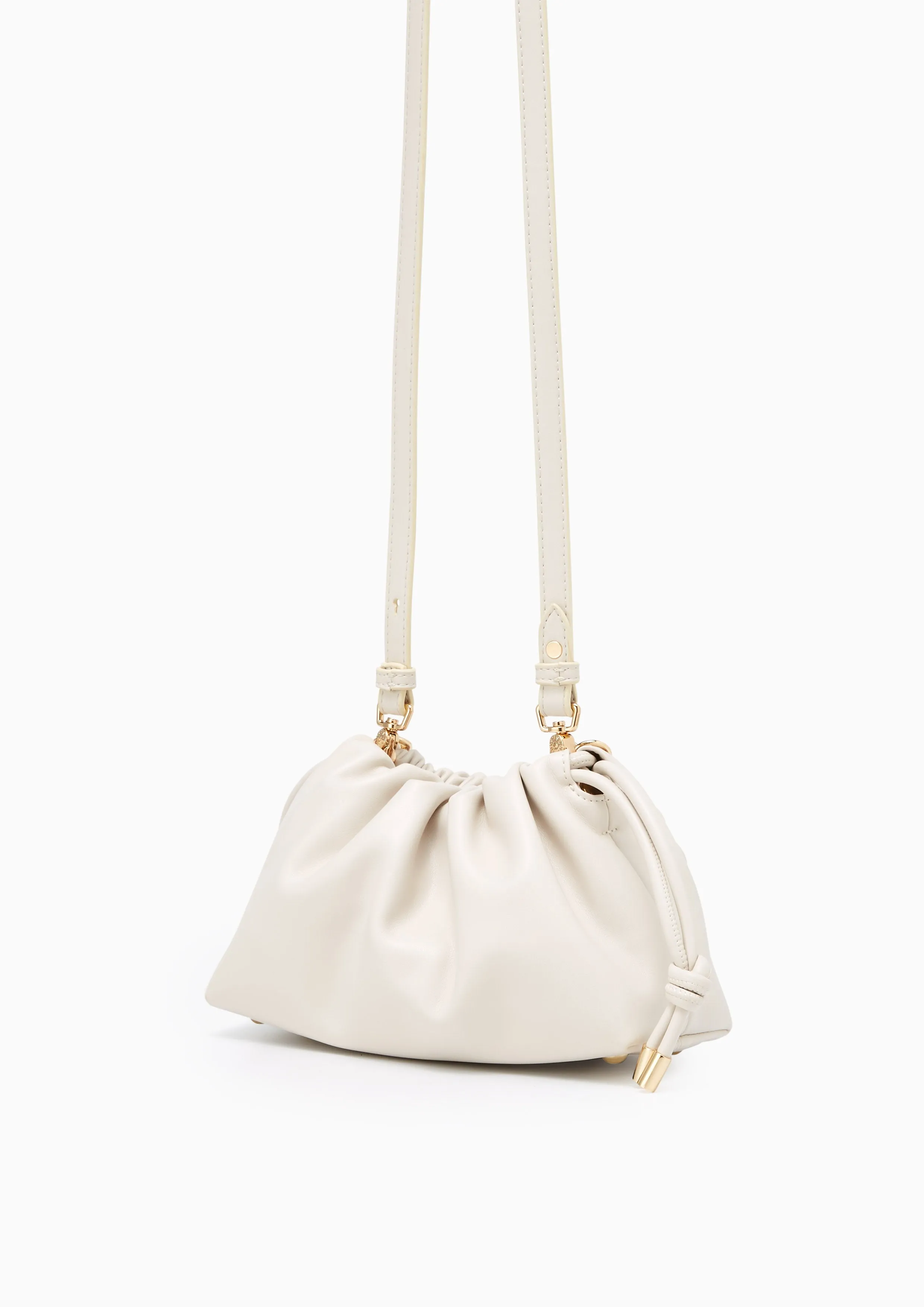 Floaty Drawstring Shoulder Bag Ivory