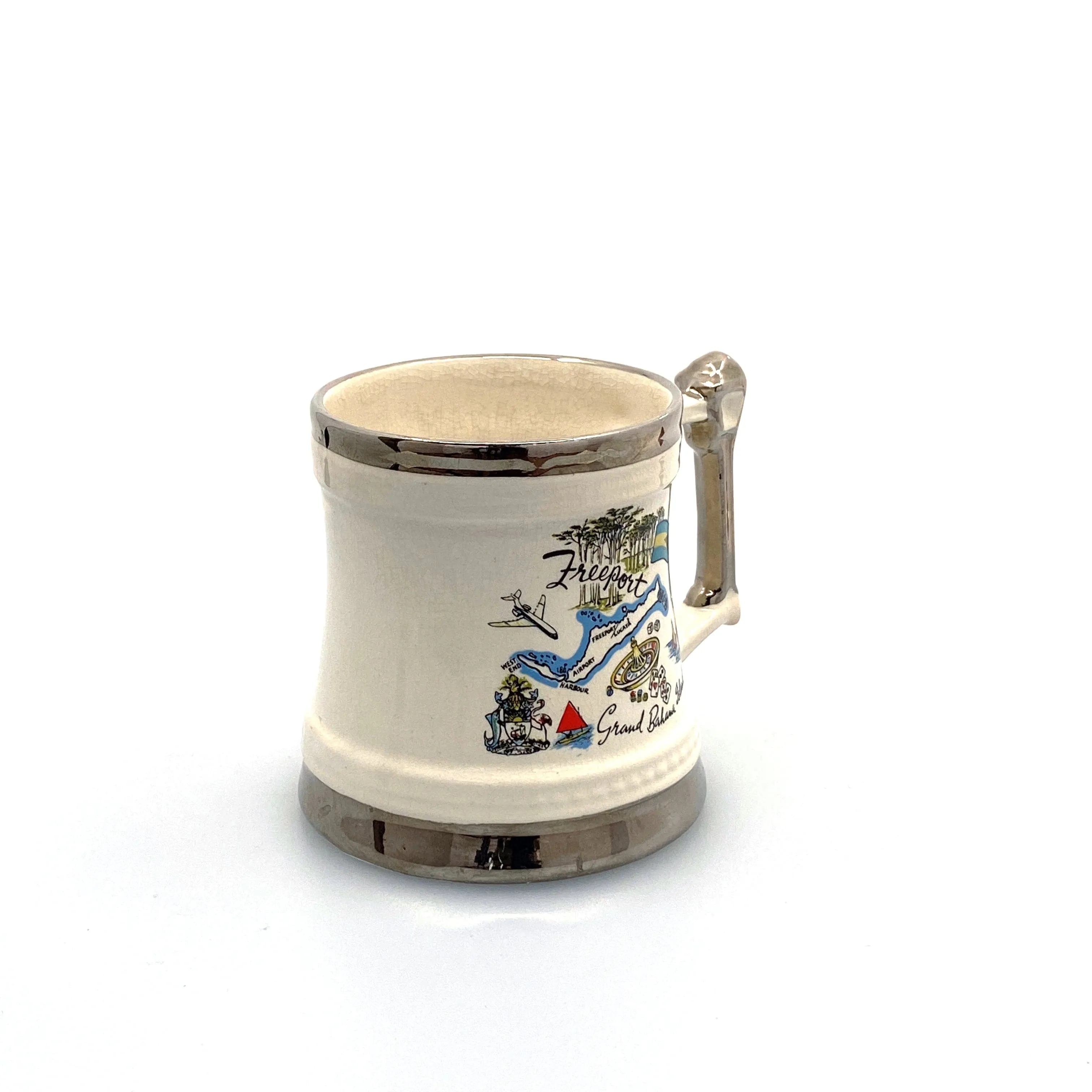 Freeport Grand Bahama Island Coffee Cup 12 Oz. White Souvenir Places