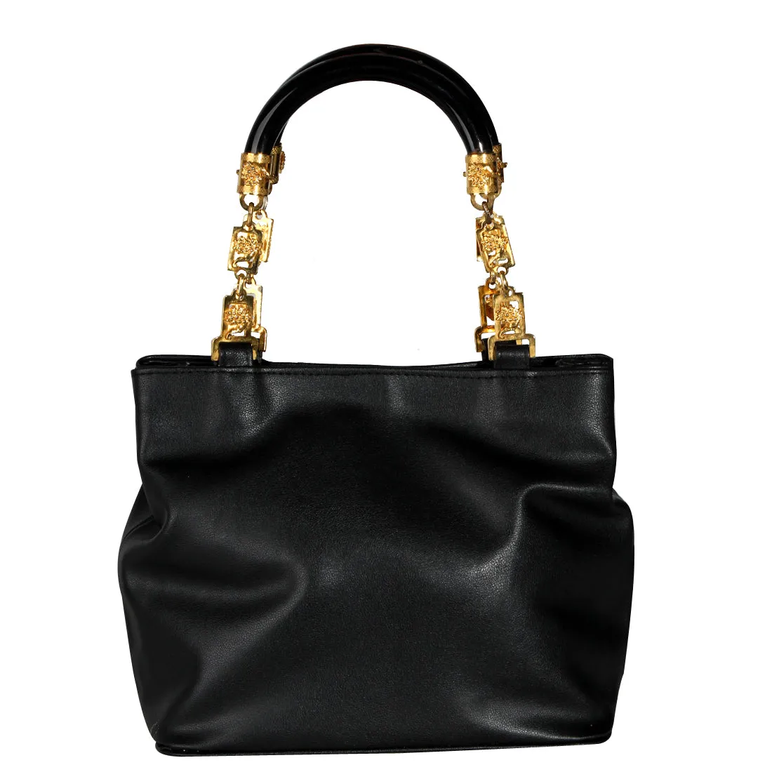 Genuine leather women's handbag / black color / 25* 23 cm -7584