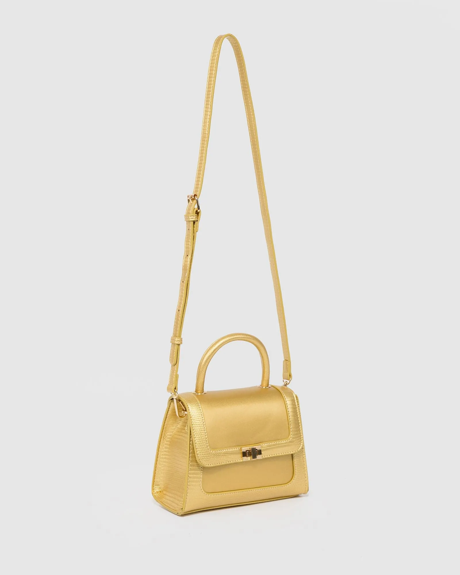 Gold Ellen Top Handle Bag
