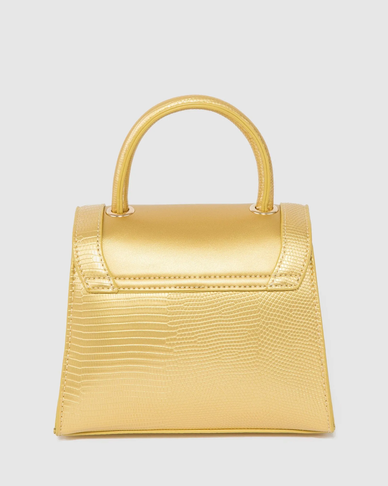 Gold Ellen Top Handle Bag
