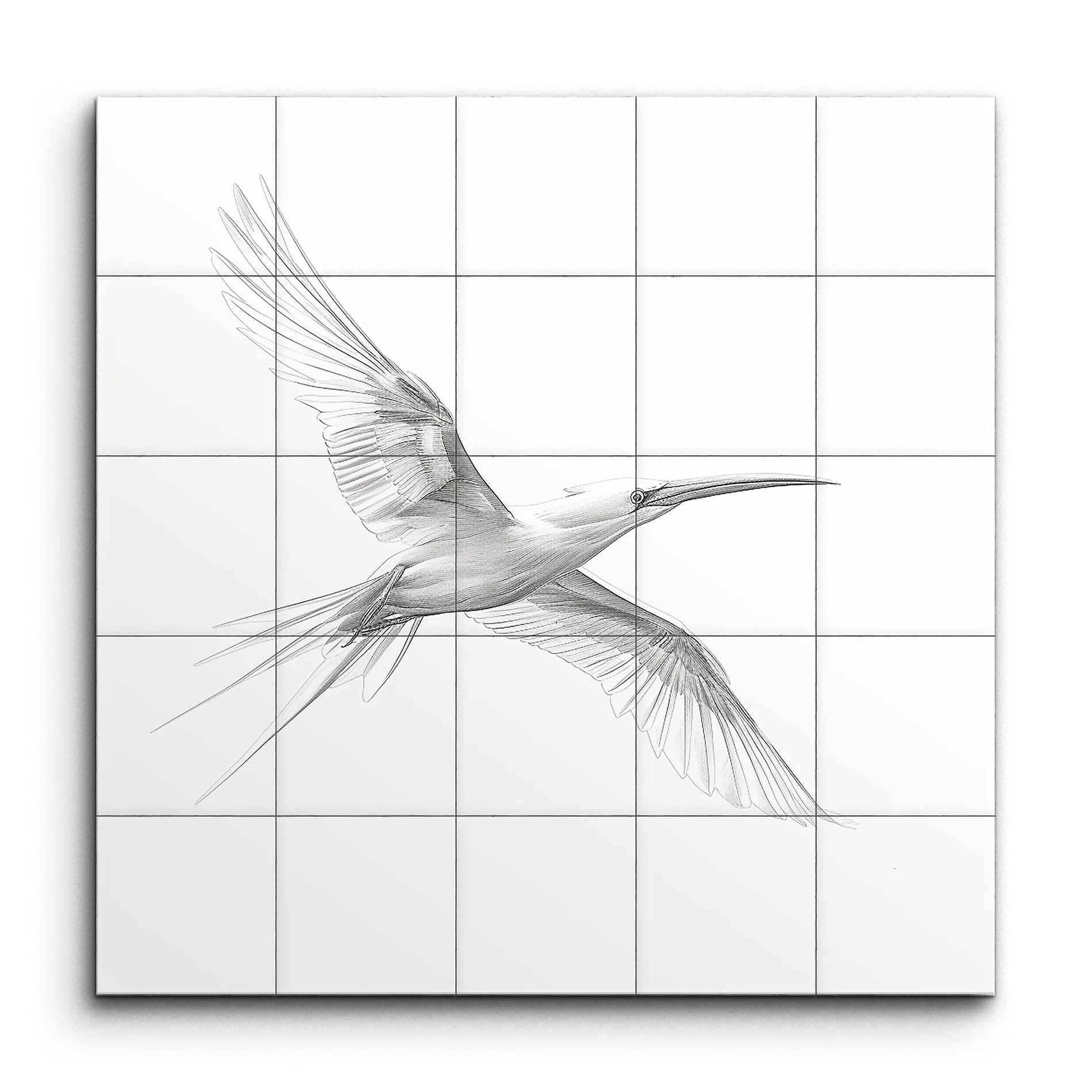 Graceful Bird in Flight: Minimalist Elegance