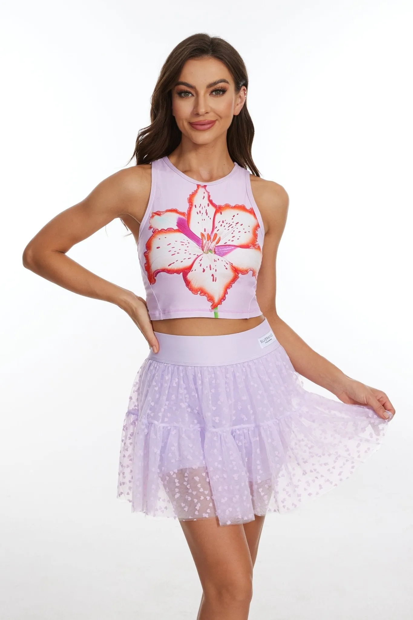 Graceful Lily Tank Top - Pink