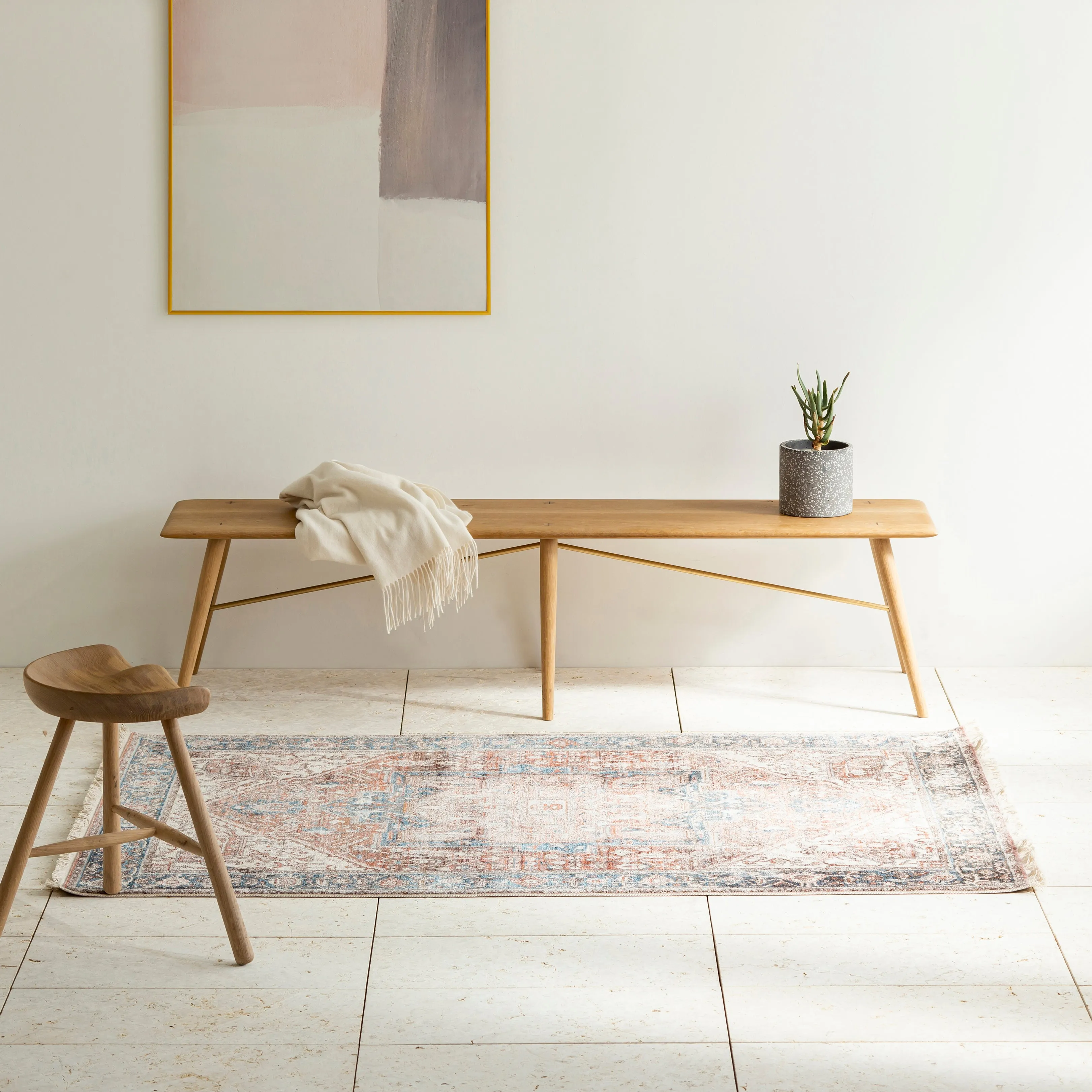 Graceful Persian Border Rug - Wine　120×180