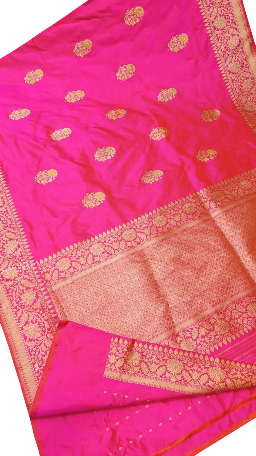 Graceful Pink Banarasi Katan Silk Saree