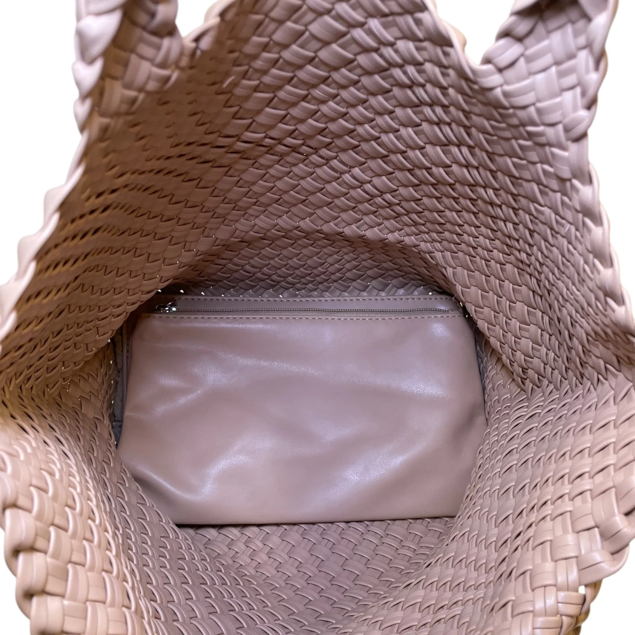 Handbag By Lulu In Taupe, Size:Large