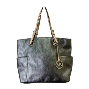Handbag Designer By Michael Kors In Silver, Size:Large