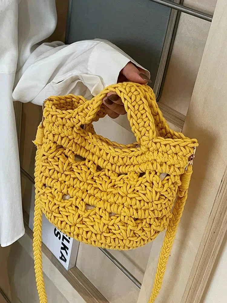Handwoven Crochet Shoulder Bag