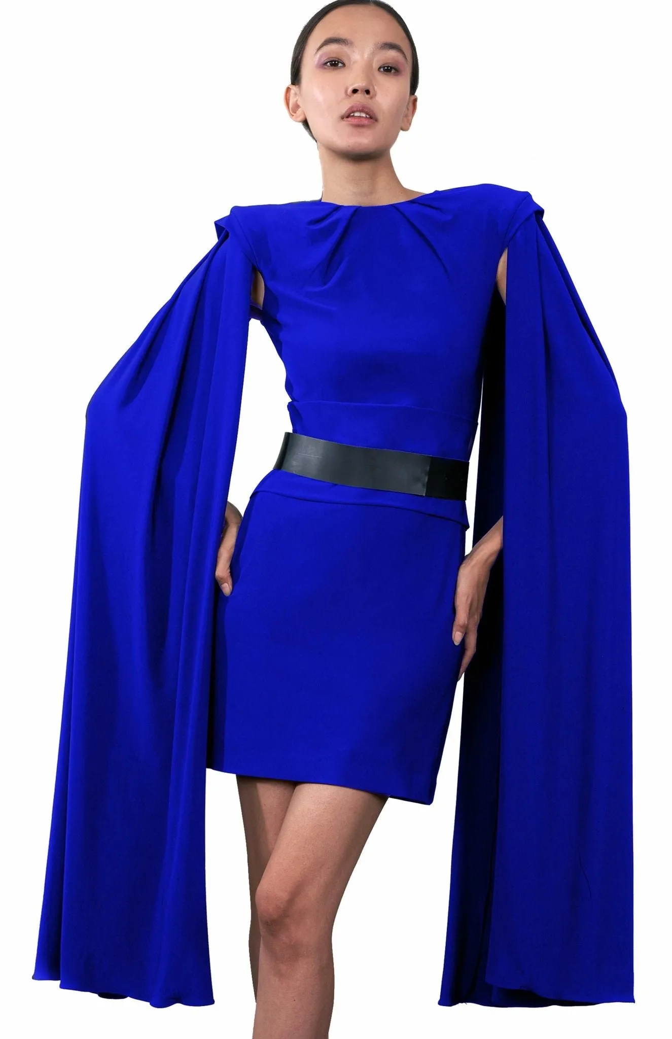 Inoussa | Graceful Flow: Striking Cape Dress