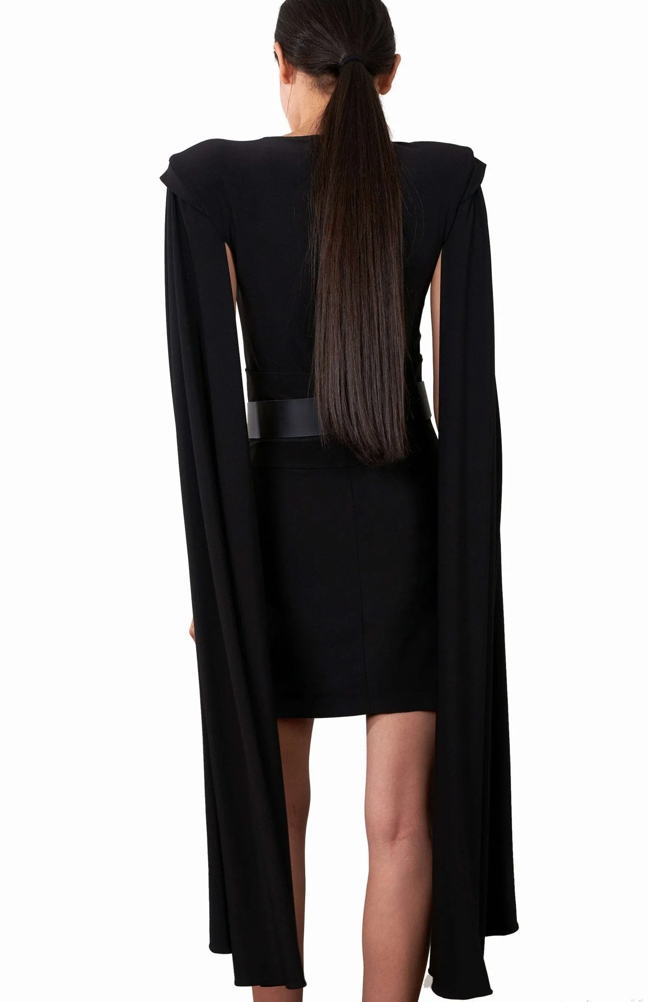 Inoussa | Graceful Flow: Striking Cape Dress
