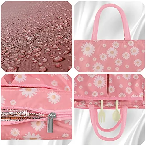 Insulated Leakproof Reusable Lunch Tote Bag for School, Work or Travel  (4 colors)