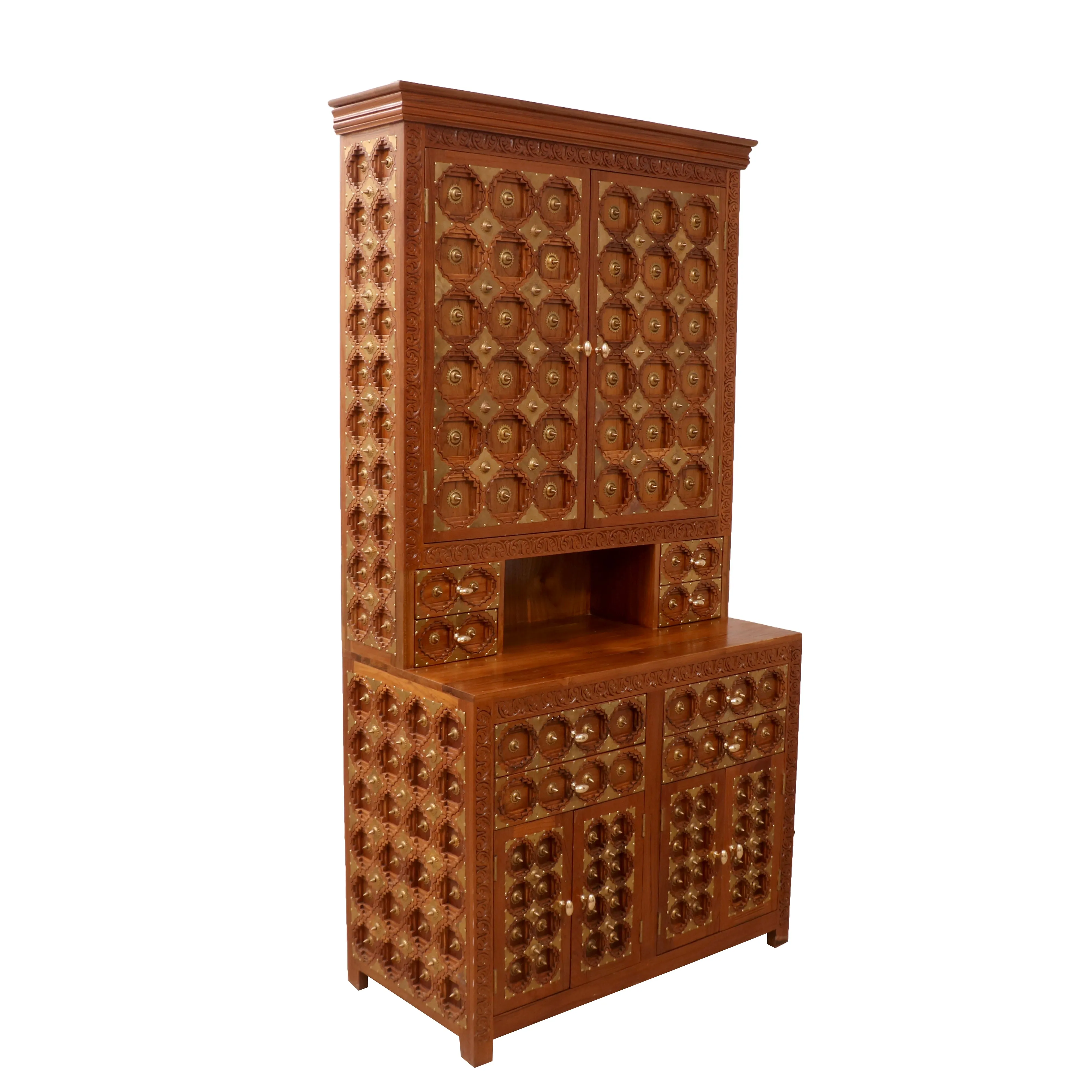 Intricate Brass Detailed Cabinet