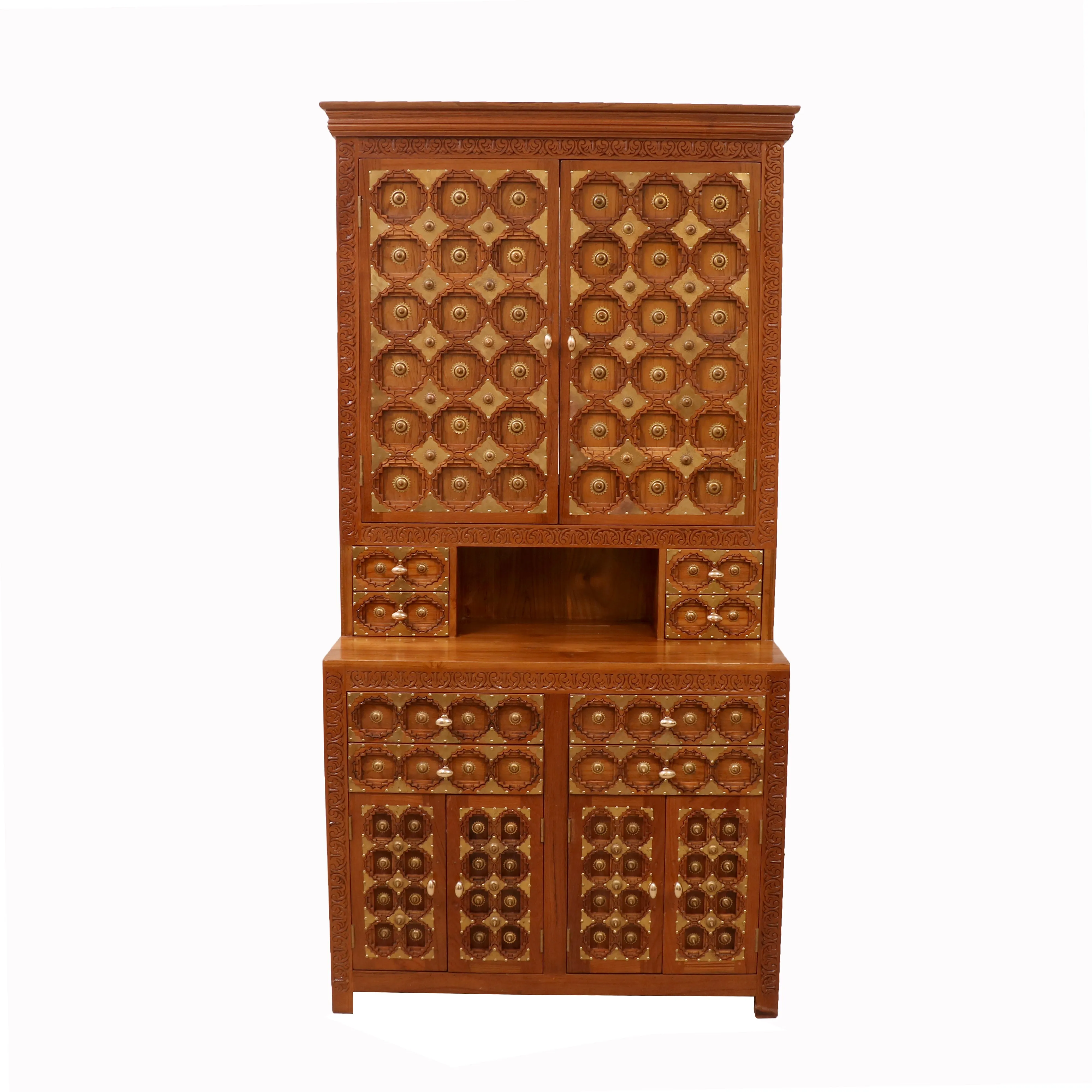 Intricate Brass Detailed Cabinet