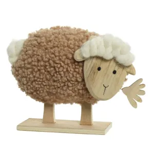 Kaemingk 21.5cm Brown Wooden Sheep Ornament