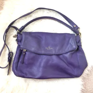 Kate Spade Cobblestone Leather Crossbody Bag in Plum