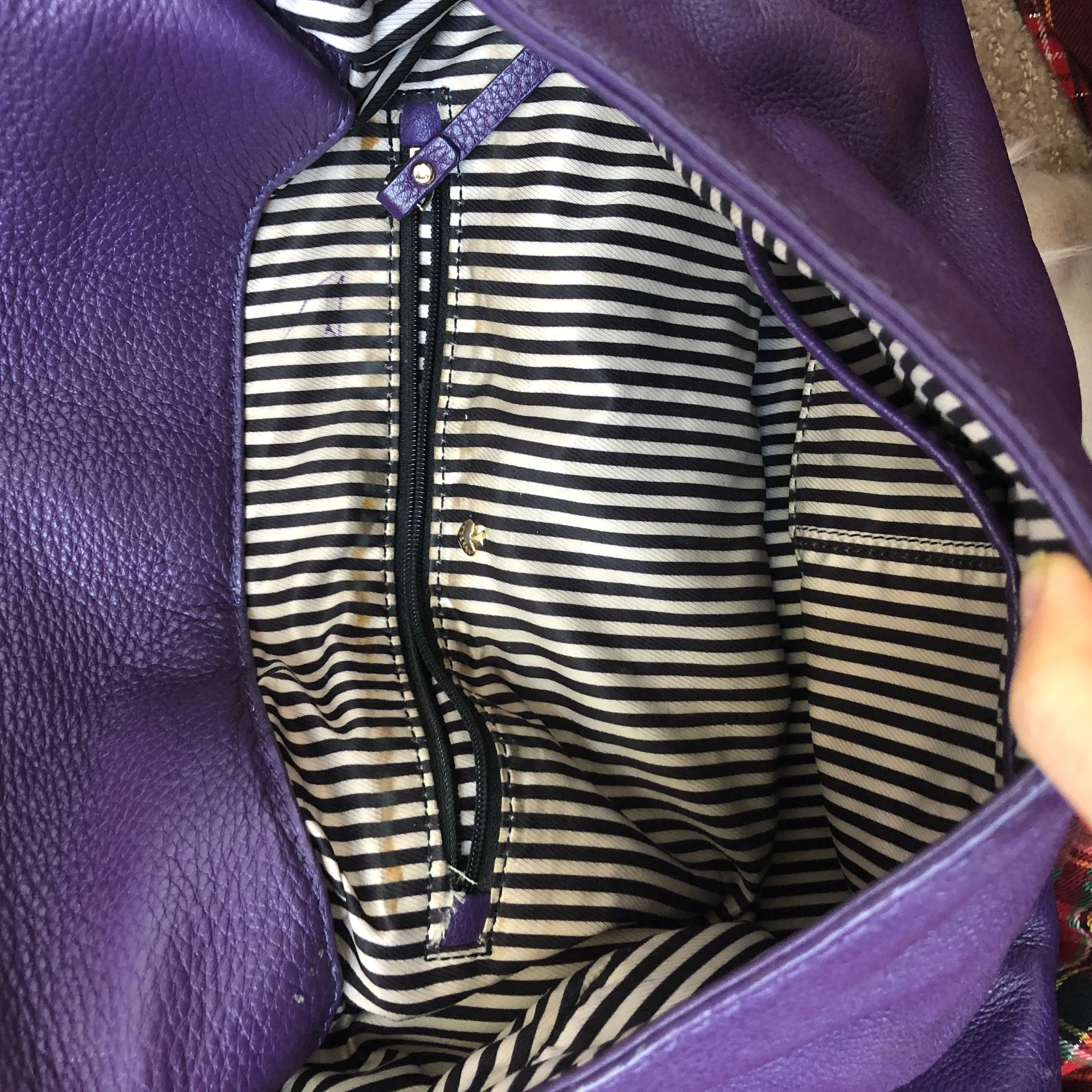 Kate Spade Cobblestone Leather Crossbody Bag in Plum