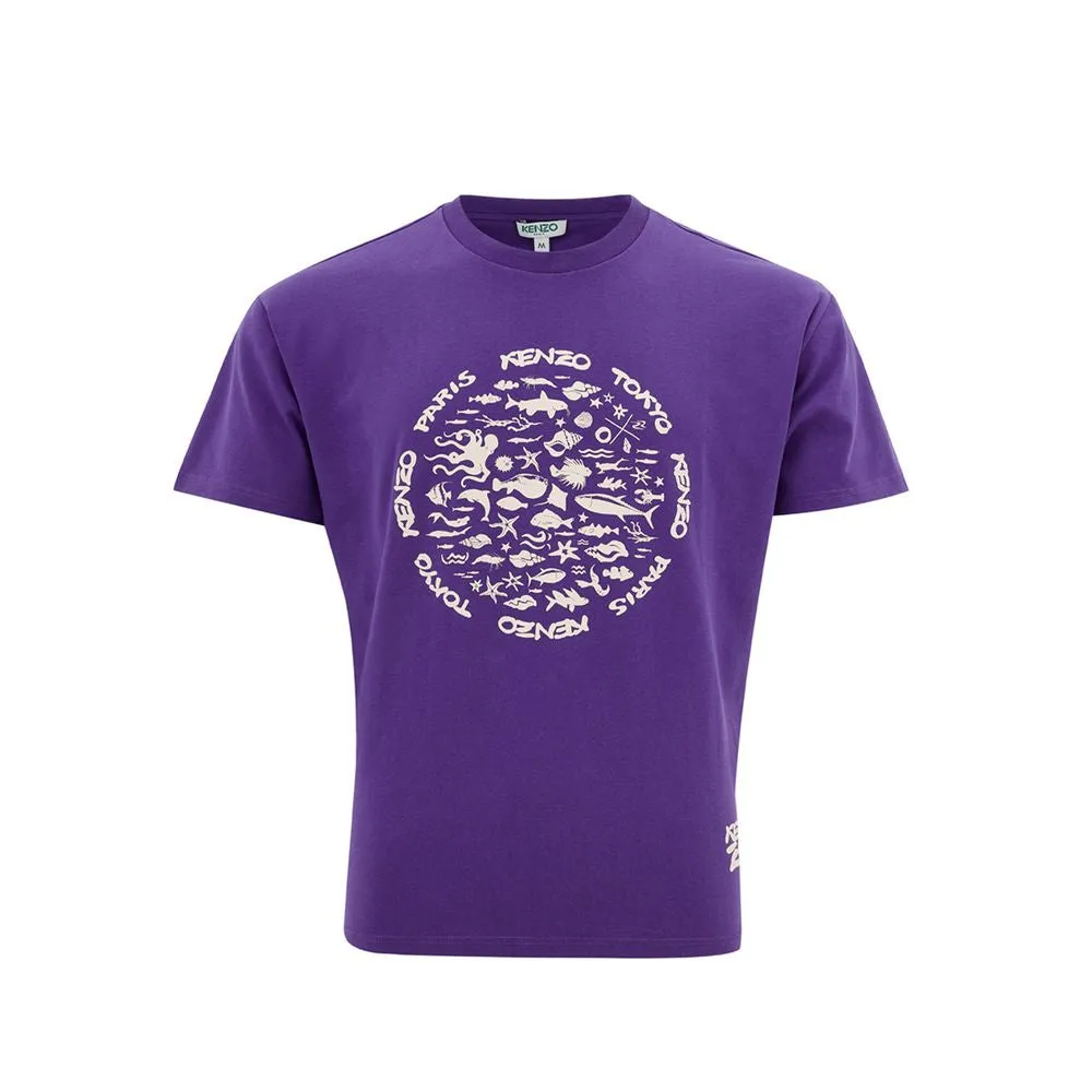 Kenzo Exquisite Purple Cotton Tee for Men