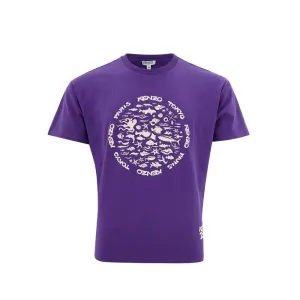 Kenzo Exquisite Purple Cotton Tee for Men