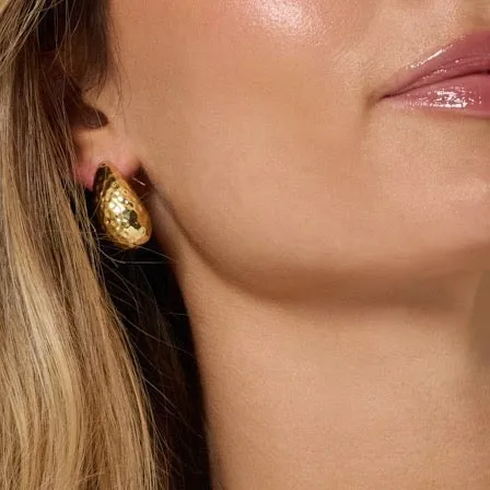 Kinsey Designs | Surtur Hammered Gold Tone Raindrop Earrings