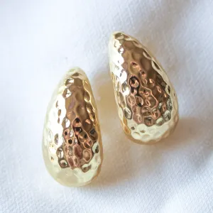 Kinsey Designs | Surtur Hammered Gold Tone Raindrop Earrings