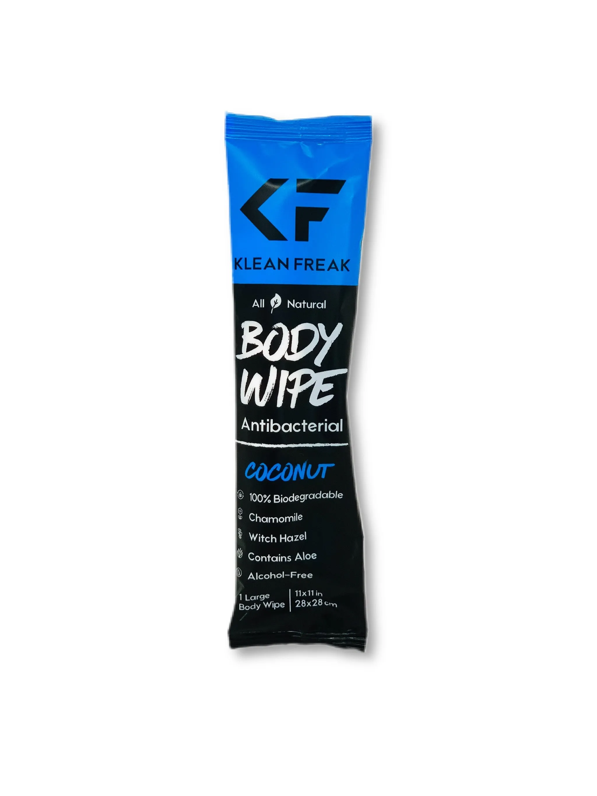 KLEAN FREAK COCONUT SCENTED BODY WIPE - 12 PACK